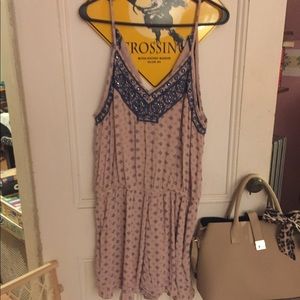 Pink and blue romper